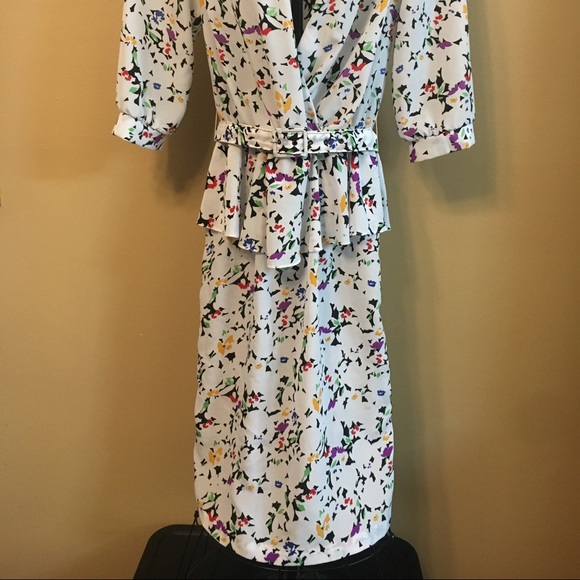 Breli II Vintage 80s Peplum Dress - Picture 2 of 13